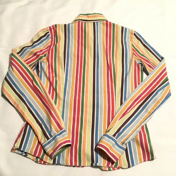 Vintage Lacoste Woman's Blouse Button Down Size 34EU Small US Flawless - Picture 7 of 9